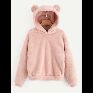 Solid Teddy Hoodie